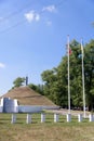 Polish military memorial in memory of battle during Polish-Soviet War 1920 near the train station in Zadvirya Zadworze in