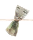 Polish money tied in twine