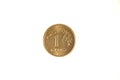 Polish one grosz coin Royalty Free Stock Photo