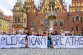 Polish peaceful protest against racism and hatred in Wroclaw city.