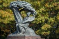 Polish pianist Frederic Chopin monument in Lazienki Park, Warszawa