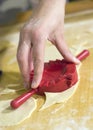 Polish pierogi making Royalty Free Stock Photo