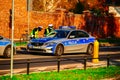 Polish Police car during the action