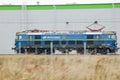 Poznan, Poland - March 6th 2022: Polish PKP Cargo railway engine on the rails. ET-22