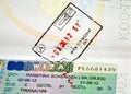 Polish schengen visa in Kosovo passport Royalty Free Stock Photo