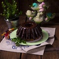 Polish schokolade babka Royalty Free Stock Photo