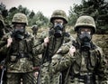 Polish soldier during training on the training ground