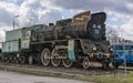 Polish State Railways. Historic, retro steam locomotive PKP class Ol 49 72