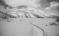 Polish Tatra mountains, frozen Morskie Oko lake Royalty Free Stock Photo