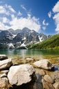 Polish Tatra mountains Morskie Oko lake Royalty Free Stock Photo