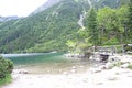 Polish Tatra mountains Morskie Oko lake Royalty Free Stock Photo