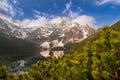 Polish Tatra mountains Morskie Oko lake Royalty Free Stock Photo