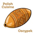 Polish traditional cheese oscypek - Oscypek isolated on white. Polish cuisine Royalty Free Stock Photo