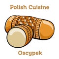 Polish traditional cheese oscypek - Oscypek isolated on white. Polish cuisine Royalty Free Stock Photo