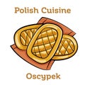 Polish traditional cheese oscypek - Oscypek isolated on white. Polish cuisine Royalty Free Stock Photo