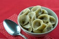 Polish traditional mushroom dumplings. Royalty Free Stock Photo