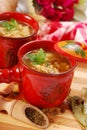 Polish tripe soup (flaki) Royalty Free Stock Photo