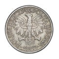 Polish two zloty coin from 1960 Royalty Free Stock Photo