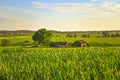 Polish village Landscape Royalty Free Stock Photo