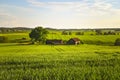 Polish village Landscape Royalty Free Stock Photo