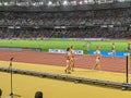 Polish women's 4x400 m relay team before finals at the 2023 World Athletics Championships