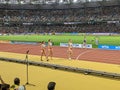 Polish women's 4x400 m relay team before finals at the 2023 World Athletics Championships