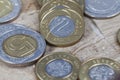 Polish zloty coins Royalty Free Stock Photo