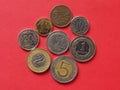 Polish Zloty coins, Poland Royalty Free Stock Photo