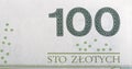 Polish Zloty 100 sign macro Royalty Free Stock Photo