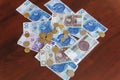 Polish zloty - zl money banknotes and coins.