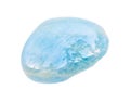 polished Aquamarine (blue Beryl) gemstone isolated