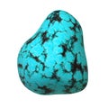 Polished azure Turquoise Pebble Royalty Free Stock Photo