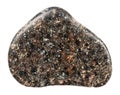 polished basalt with hematite mineral isolated