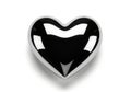 Polished black heart shape object Royalty Free Stock Photo