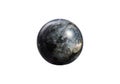 Polished Black Larvikite Sphere on White Background Royalty Free Stock Photo