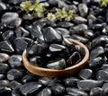 polished black Onyx gemstones