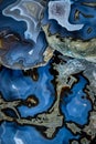 Polished blue agate Royalty Free Stock Photo