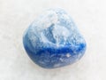 polished blue dyed agate gemstone on white Royalty Free Stock Photo