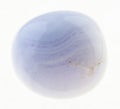 polished blue lace agate gemstone on white Royalty Free Stock Photo