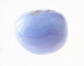 polished blue lace agate (sapphirine) gem on white Royalty Free Stock Photo