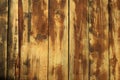 Polished boards on the floor.Removing old paint from the parquet. Wooden texture of the old floor. Royalty Free Stock Photo