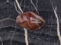 polished brown agate stone