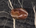 polished brown agate stone