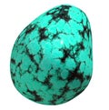 Polished cerulean Turquoise Pebble Royalty Free Stock Photo