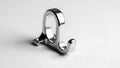 Polished chrome double hook for hanging items Royalty Free Stock Photo