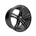 Polished chrome rim wheel on white Royalty Free Stock Photo