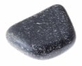 polished chromite (chromium ore) stone on white