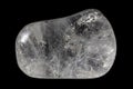 Polished clear quartz mineral from Brazil isolated on a pure black background Royalty Free Stock Photo