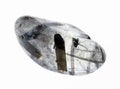 polished clear quartz with Tourmaline crystals