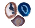 Polished colorful agate stones